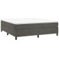 Cadre de lit sans matelas gris foncé 180x200 cm velours