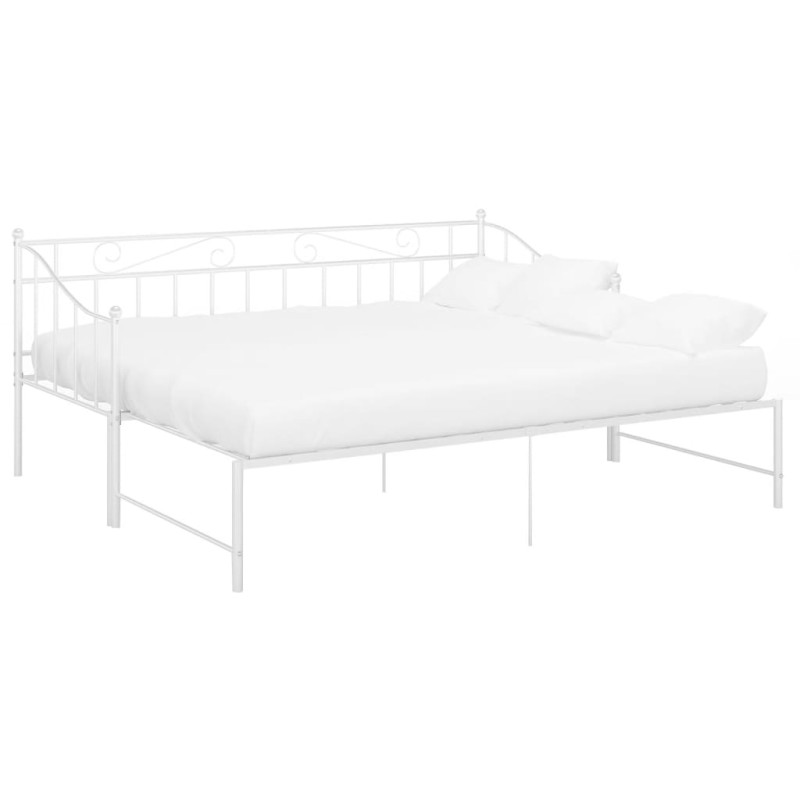 Cadre de canapé lit extensible sans matelas blanc 90x200 cm