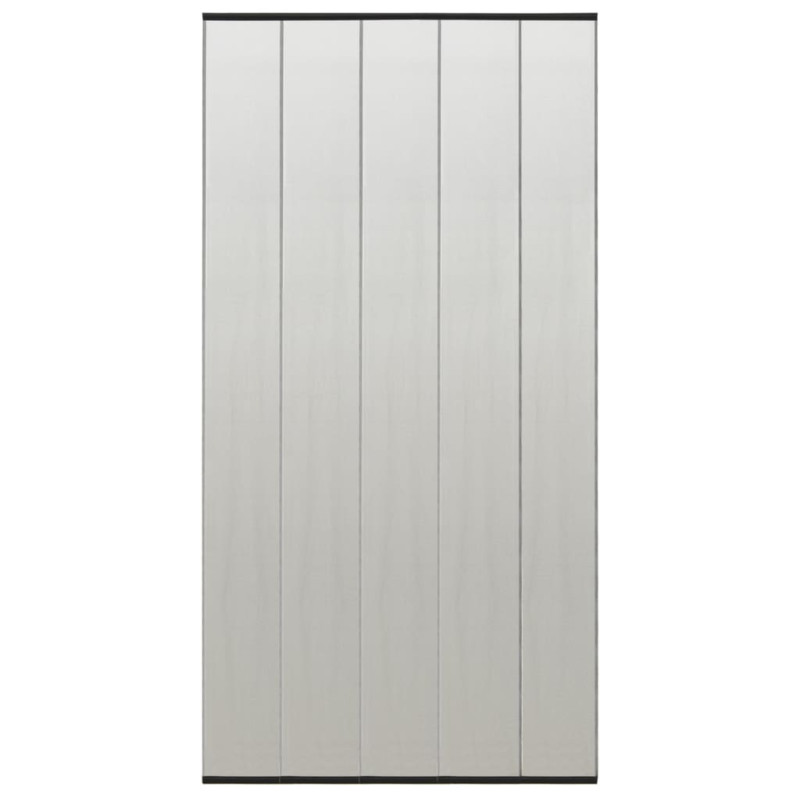 Moustiquaire de porte rideau en maille 5 pcs Noir 120x240 cm