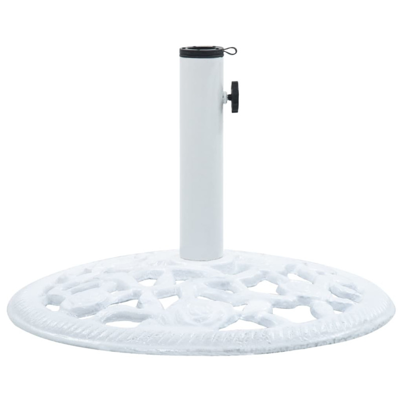 Socle de parasol Blanc 12 kg 48 cm Fonte