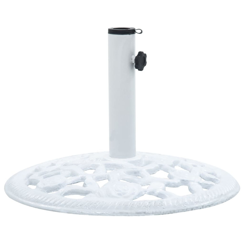 Socle de parasol Blanc 12 kg 48 cm Fonte