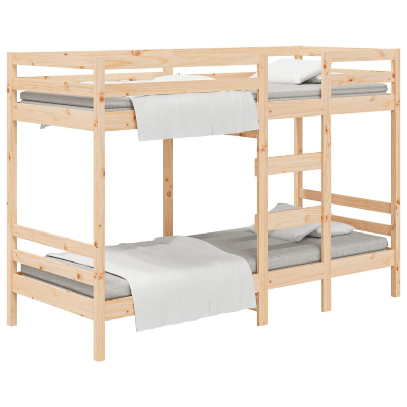 Lit superposé sans matelas 75x190 cm bois de pin massif