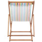 Chaise pliable de plage Tissu et cadre en bois Multicolore