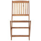 Chaises pliables d extérieur lot de 2 Bois d acacia solide