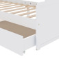 Cadre de lit sans matelas blanc bois de pin massif 90x200 cm