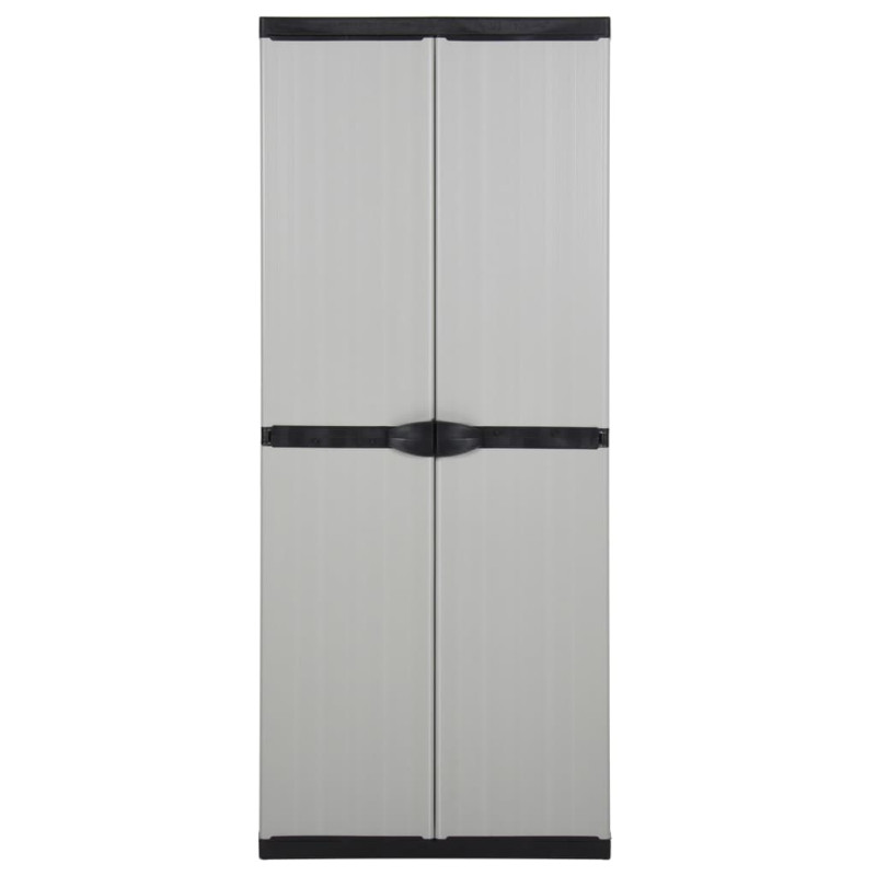 Armoire de rangement de jardin 3 étagères Gris noir 68x40x168cm