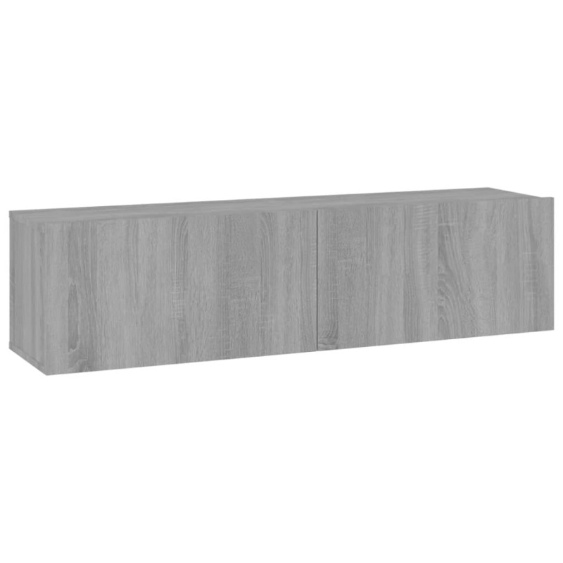 Armoire murale TV Sonoma gris 120x30x30 cm Bois d ingénierie