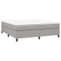 Cadre de lit sans matelas gris clair 160x200 cm tissu