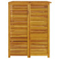 Abri à poubelle double 140x89x117 cm bois massif d acacia