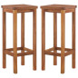 Tabourets de bar lot de 2 bois d acacia massif