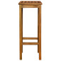 Tabourets de bar lot de 2 bois d acacia massif