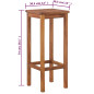 Tabourets de bar lot de 2 bois d acacia massif