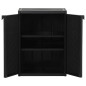 Armoire de rangement de jardin Noir 65x45x88 cm PP Rotin