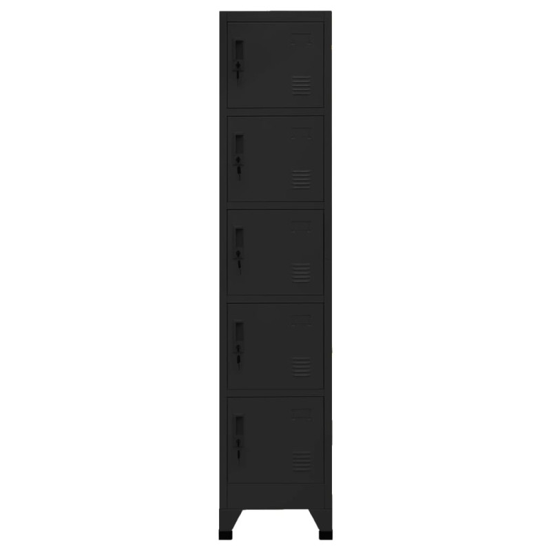 Armoire à casiers Noir 38x40x180 cm Acier