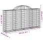 Panier de gabions arqué 200x30x100 120 cm Fer galvanisé