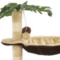 Arbre à chat avec griffoir en sisal 50 cm Beige et Marron