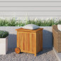 Boîte de rangement de jardin avec roues 60x50x58 cm Bois acacia 