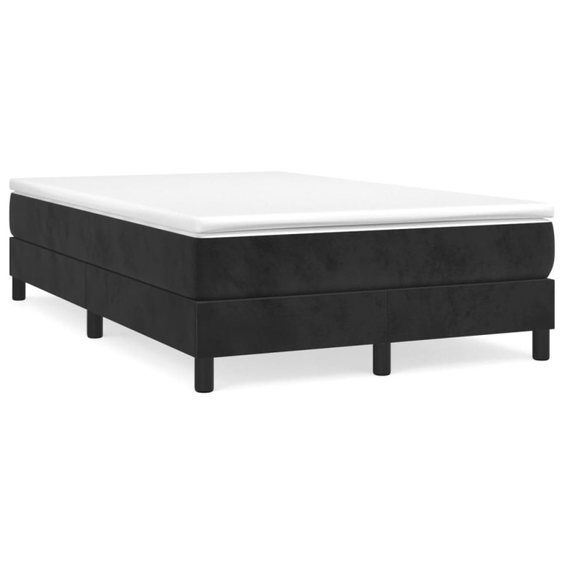 Cadre de lit sans matelas noir 120x200 cm velours