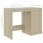 Bureau Chêne sonoma 100x50x76 cm Bois d’ingénierie