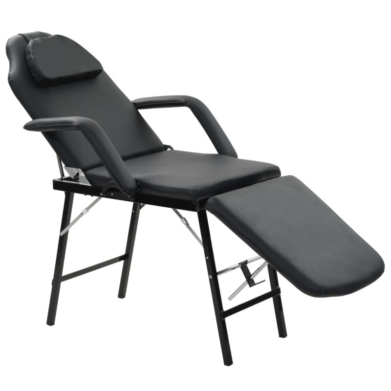 Fauteuil de massage pour traitement facial Simili cuir Noir