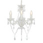 Lustre avec perles Blanc Rond 3 x E14