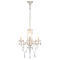 Lustre avec perles Blanc Rond 3 x E14