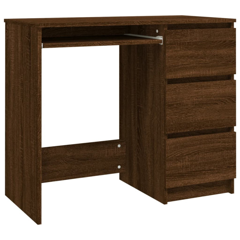 Bureau Chêne marron 90x45x76 cm Bois d ingénierie