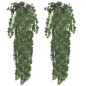 Plantes artificielles 2 pcs Lierre Vert 90 cm