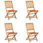 Chaises de jardin pliables lot de 4 Bois d eucalyptus massif