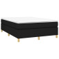 Cadre de lit sans matelas noir 140x200 cm tissu