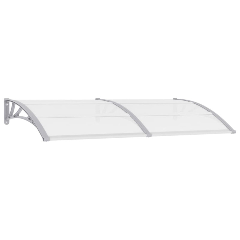 Auvent de porte Gris 200x100 cm Polycarbonate