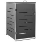 Abri pour poubelle 69x77,5x112,5 cm Inox