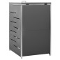 Abri pour poubelle 69x77,5x112,5 cm Inox