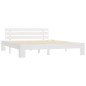 Cadre de lit sans matelas blanc 160x200 cm bois de pin massif