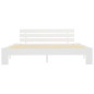 Cadre de lit sans matelas blanc 160x200 cm bois de pin massif