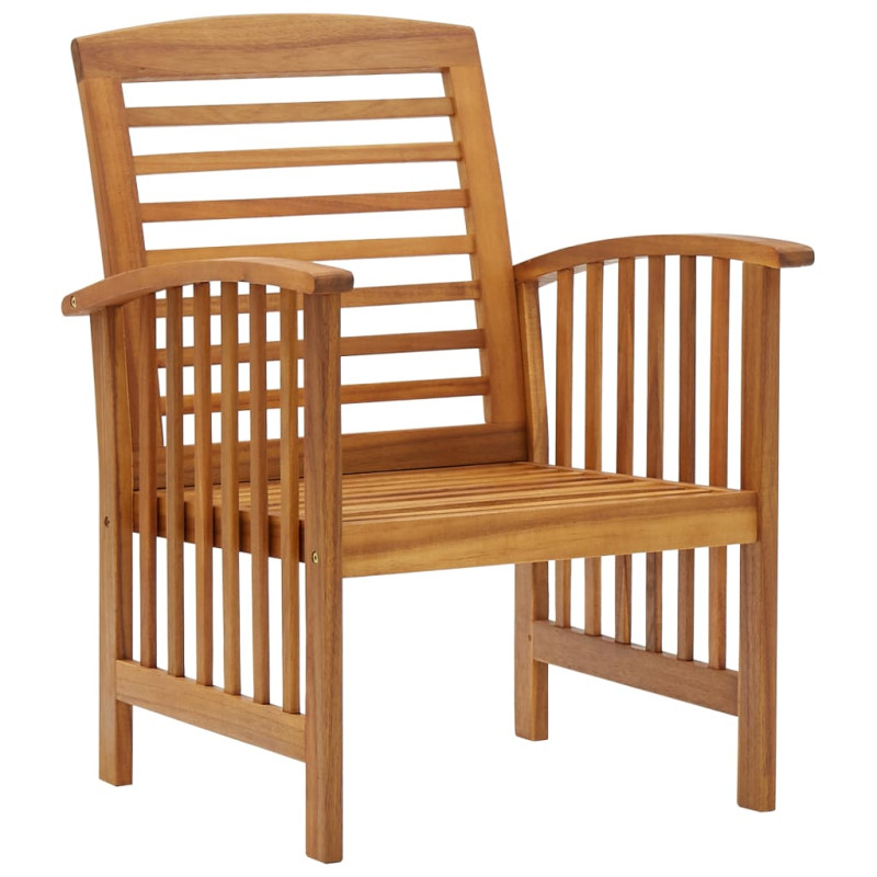 Chaises de jardin lot de 2 Bois d acacia massif