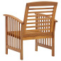 Chaises de jardin lot de 2 Bois d acacia massif