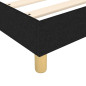 Cadre de lit sans matelas noir 90x190 cm tissu