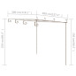 Pergola de jardin Marron antique 4x3x2,5 m Fer