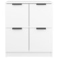 Buffets 2 pcs blanc 60x30x70 cm Bois d ingénierie