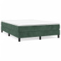 Cadre de lit sans matelas vert foncé 140x190 cm velours