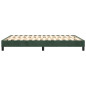 Cadre de lit sans matelas vert foncé 140x190 cm velours