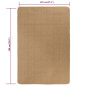 Tapis en jute avec support en latex 120x180 cm Naturel