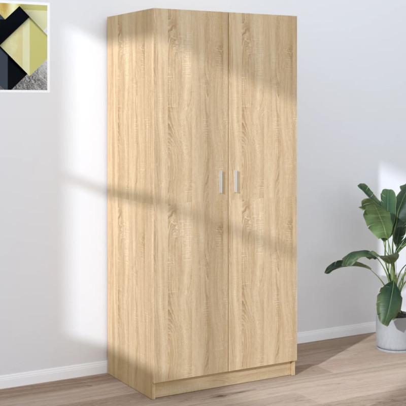 Garde robe Chêne sonoma 80x52x180 cm Bois d’ingénierie