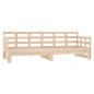 Lit coulissant sans matelas bois de pin solide 2x(80x200) cm