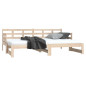 Lit coulissant sans matelas bois de pin solide 2x(80x200) cm