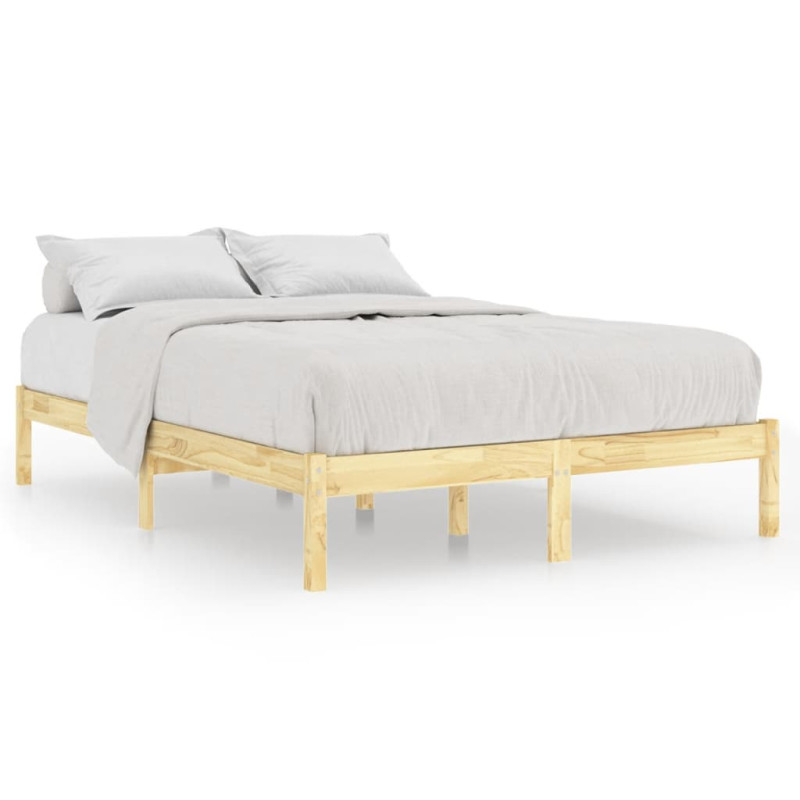 Cadre de lit sans matelas bois massif 120x200 cm