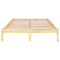 Cadre de lit sans matelas bois massif 120x200 cm