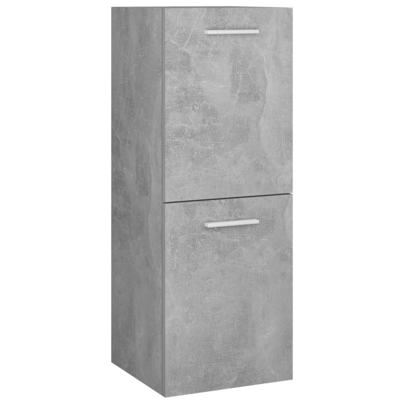 Armoire de salle de bain Gris béton 30x30x80 cm Bois ingénierie