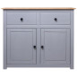 Buffet Gris 93x40x80 cm Pin solide Assortiment Panama